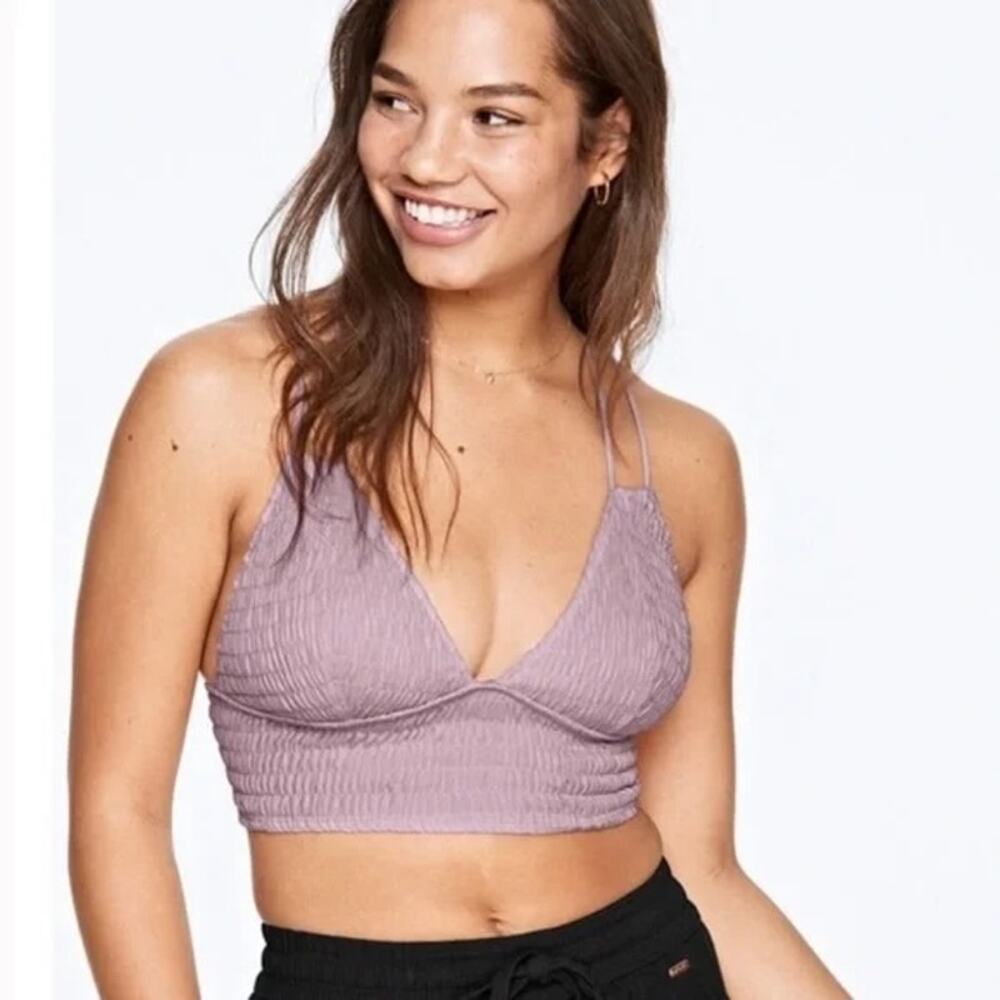 PINK Victoria’s Secret‎ Smocked Triangle Bralette Size M